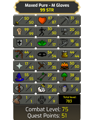 Maxed Pure - M Gloves [Pure - 1 DEF]