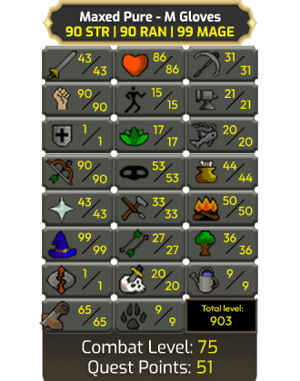 Maxed Pure - M Gloves [Pure - 1 DEF]