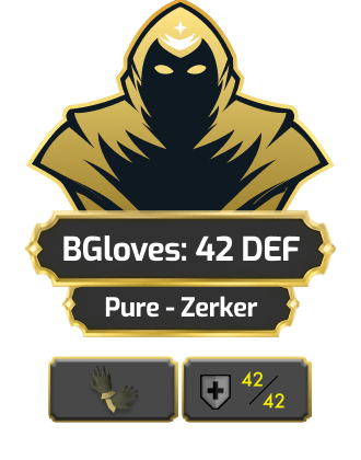 BGloves: 42 DEF [Pure - Zerker]