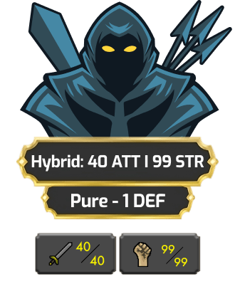 Hybrid: 40 ATT | 99 STR [Pure - 1 DEF]