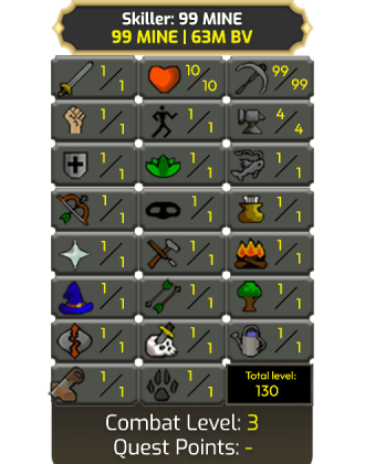 Skiller: 99 MINE [Ironman - HCIM]