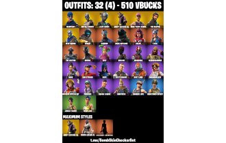 UNIQUE - Royale Knight, Blue Squire [32 Skins, 510 Vbucks, 24 Axes, 38 Emotes, 29 Gliders and MORE!]