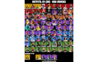 UNIQUE - Party Trooper (J Balvin), Midas (Fully Golden) [81 Skins, 650 Vbucks, 73 Axes, 88 Emotes, 55 Gliders and MORE!]