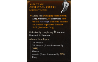 Aspect of Ancestral Echoes [Max Roll]