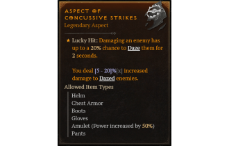 Aspect of Concussive Strikes [Max Roll]