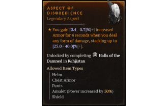 Aspect of Disobedience [Max Roll]