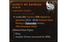 Aspect of Exposed Flesh [Max Roll]