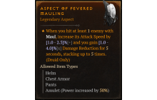 Aspect of Fevered Mauling [Max Roll]