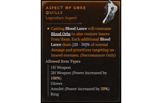 Aspect of Gore Quills [Max Roll]