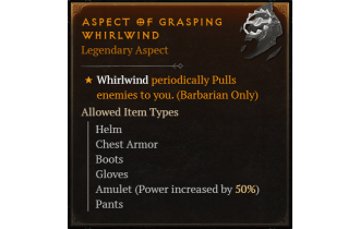 Aspect of Grasping Whirlwind [Max Roll]