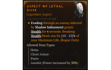 Aspect of Lethal Dusk [Max Roll]