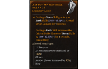 Aspect of Natural Balance [Max Roll]