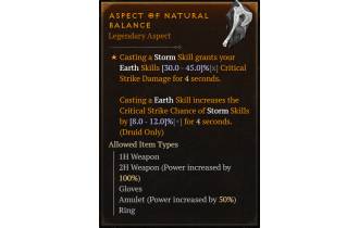 Aspect of Natural Balance [Max Roll]