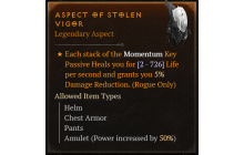 Aspect of Stolen Vigor [Max Roll]