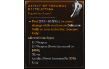 Aspect of Tenuous Destruction [Max Roll]