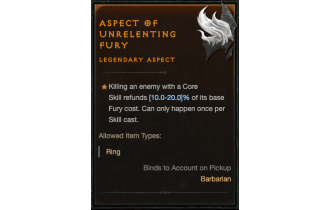 Aspect of Unrelenting Fury [Max Roll]