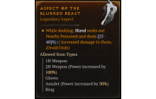 Aspect of the Blurred Beast [Max Roll]