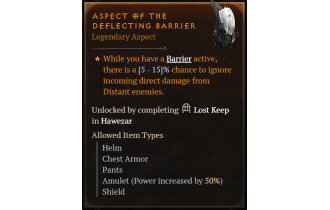 Aspect of the Deflecting Barrier [Max Roll]