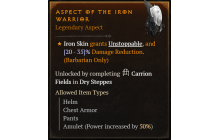 Aspect of the Iron Warrior [Max Roll]