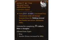 Aspect of the Relentless Armsmaster [Max Roll]