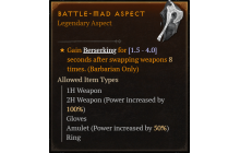 Battle-Mad Aspect [Max Roll]