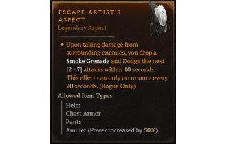 Escape Artist's Aspect [Max Roll]