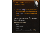 Iron Blood Aspect [Max Roll]