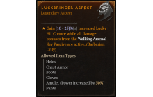 Luckbringer Aspect [Max Roll]