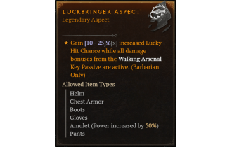 Luckbringer Aspect [Max Roll]