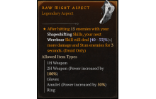 Raw Might Aspect [Max Roll]