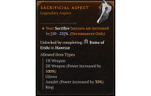 Sacrificial Aspect [Max Roll]