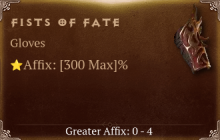 Fists of Fate [ ⭐️ Affix: MAX ROLL]