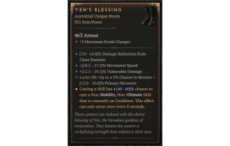 Yen's Blessing [ ⭐️ Affix: HIGH ROLL]