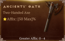 Ancients' Oath [ ⭐️ Affix: MAX ROLL]