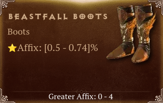 Beastfall Boots [ ⭐️ Affix: HIGH ROLL]