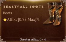 Beastfall Boots [ ⭐️ Affix: MAX ROLL]