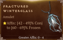 Fractured Winterglass [ ⭐️ Affix: HIGH ROLL]
