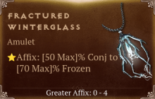 Fractured Winterglass [ ⭐️ Affix: MAX ROLL]