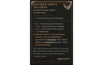 Banished Lord's Talisman [ ⭐️ Affix: HIGH ROLL]