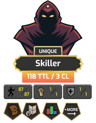 UNIQUE - Skiller | TTL: 118 [87 AGIL | Lv3 Skiller + MORE!]