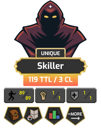 UNIQUE - Skiller | TTL: 119 [88 AGIL | Lv3 Skiller + MORE!]