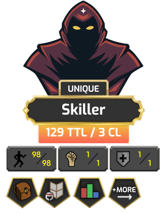 UNIQUE - Skiller | TTL: 129 [98 AGIL | Lv3 Skiller + MORE!]