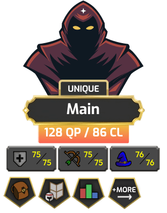 UNIQUE - Main | TTL: 1361 | CL: 86 | QP: 128 [75 DEF | 75 RAN | 76 MAGE + MORE!]