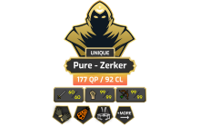 UNIQUE - Pure - Zerker | TTL: 1153 | CL: 92 | QP: 177 [B Gloves, Full Void, Infernal Cape, MM1, DS1, RFD + MORE!]