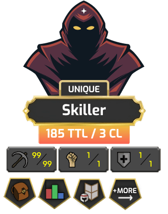 UNIQUE - Skiller | TTL: 185 | CL: 3 [99 MINE + MORE!]