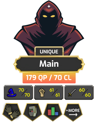 UNIQUE - Main | Pure - Zerker | TTL: 1060 | CL: 70 | QP: 179 [B gloves, Ava's, Lunar + MORE!]