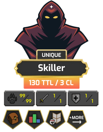 UNIQUE - Skiller | TTL: 130 | CL: 3 [Pet Baby Chinchompa + MORE!]