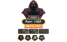 UNIQUE - Pure - 1 DEF | Skiller | TTL: 188 | CL: 3 [Pet Rock Golem + MORE!]