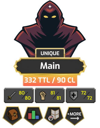 Main | TTL: 332 | CL: 90 [80 ATT | 81 STR | 72 DEF + MORE!]