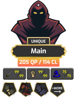 Main | TTL: 1327 | CL: 114 | QP: 205 [B Gloves, DS2, Mithril Gloves, MM1, Ava's, Lunars, DT1, RFD + MORE!]